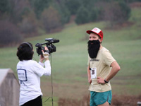 Filming participants in a Vermont charity run